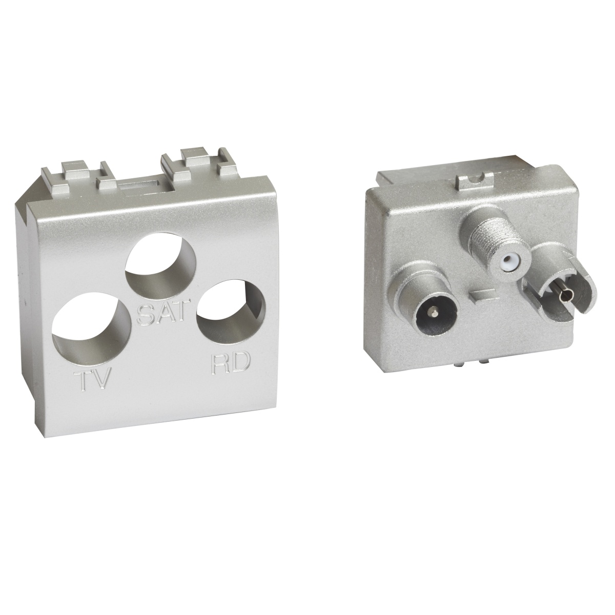 Розетка TV-FM-SAT BTicino LIVING LIGHT, скрытый монтаж, LN4210M2D