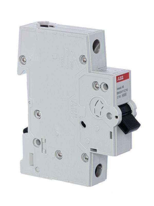 Автоматический выключатель ABB   1п C 16А 4.5кА Basic M BMS411C16  2CDS641041R0164
