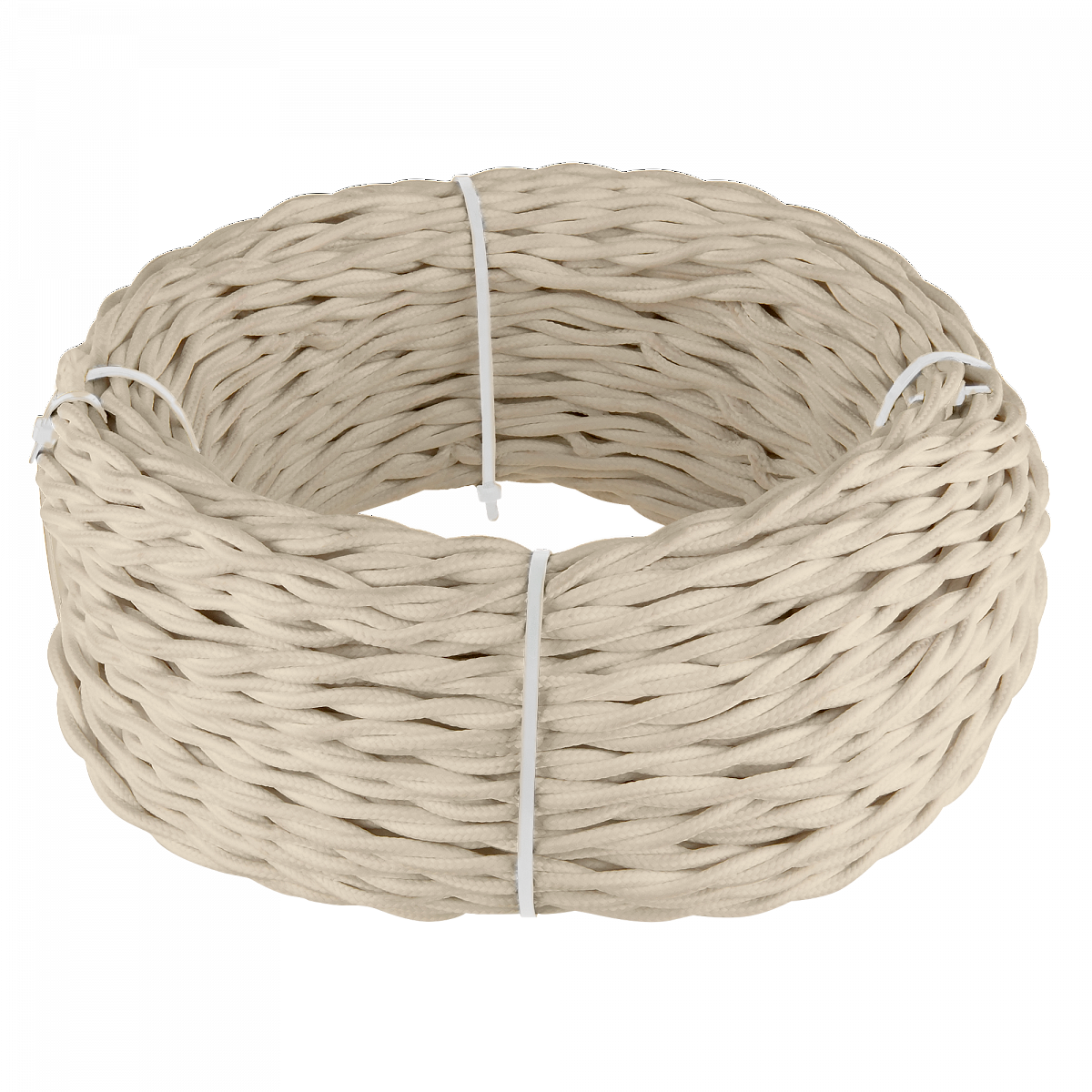 Ретро кабель витой  2х2,5 песочный 50 м W6452646