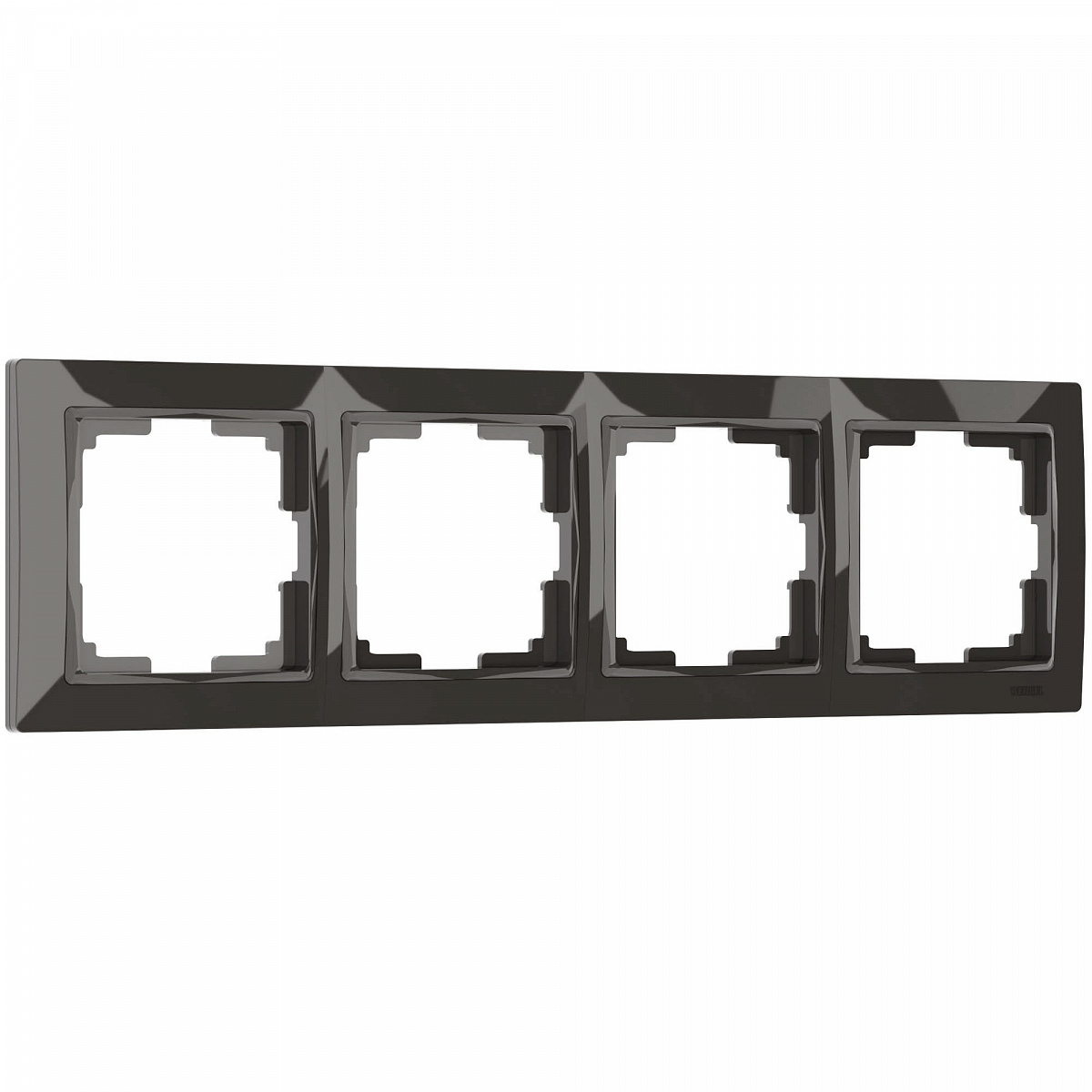 Рамка на 4 поста (серо-коричневый, basic) W0042007