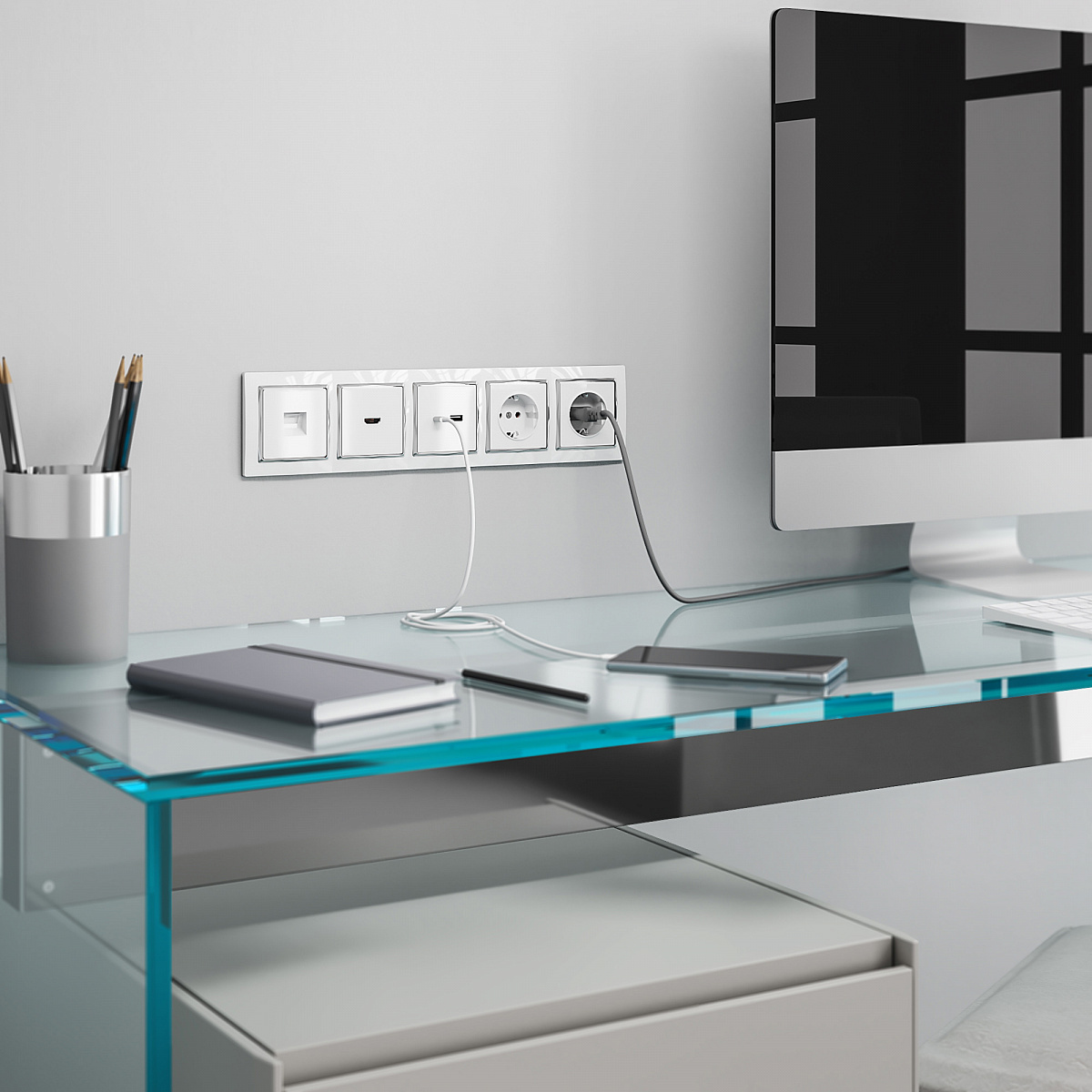 Телефонная розетка RJ-11 (белая) W1182001