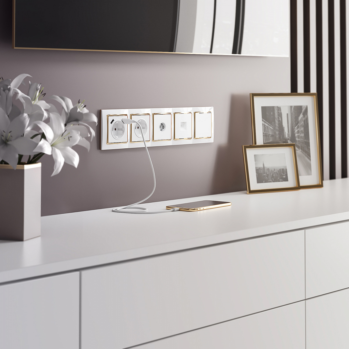 Телефонная розетка RJ-11 (белая) W1182001